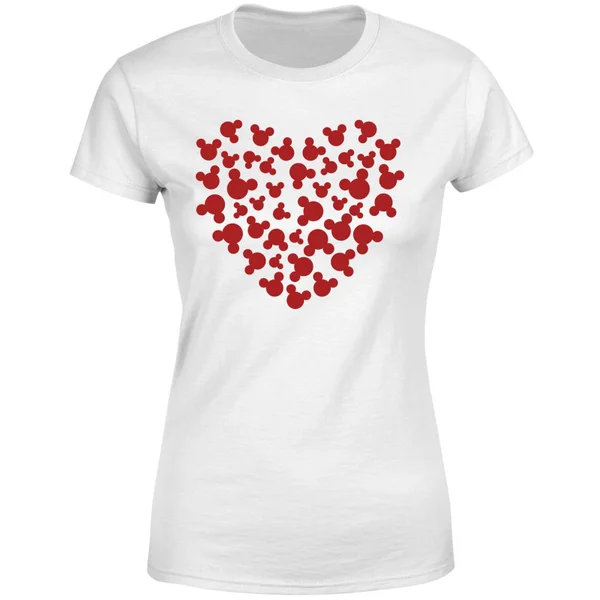 T-Shirt Femme Cœur Mickey Mouse (Disney) - Blanc 5 T-Shirt Femme Cœur Mickey Mouse (Disney) - Blanc – Image 5