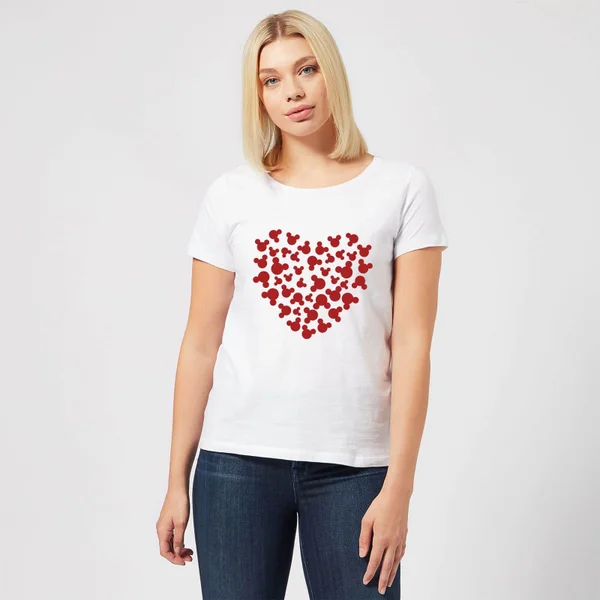 T-Shirt Femme Cœur Mickey Mouse (Disney) - Blanc 3 T-Shirt Femme Cœur Mickey Mouse (Disney) - Blanc – Image 3