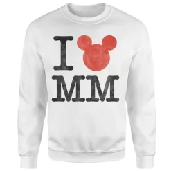 Sweat Homme I Heart MM Mickey Mouse (Disney) - Blanc -Disney 11669064 1734625040761856