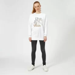 Sweat Femme La Belle Et La Bête - Je Ne Sors Qu'Avec Des Bêtes (Disney) - Blanc 6 Sweat Femme La Belle Et La Bête - Je Ne Sors Qu'Avec Des Bêtes (Disney) - Blanc -Disney 11671482 6854626335088930