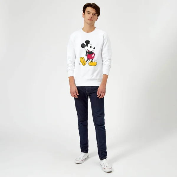 Sweat Homme Mickey Mouse Pose Classique (Disney) - Blanc 3 Sweat Homme Mickey Mouse Pose Classique (Disney) - Blanc – Image 3