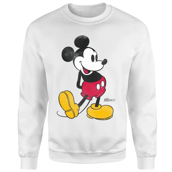 Sweat Homme Mickey Mouse Pose Classique (Disney) - Blanc 4 Sweat Homme Mickey Mouse Pose Classique (Disney) - Blanc – Image 4