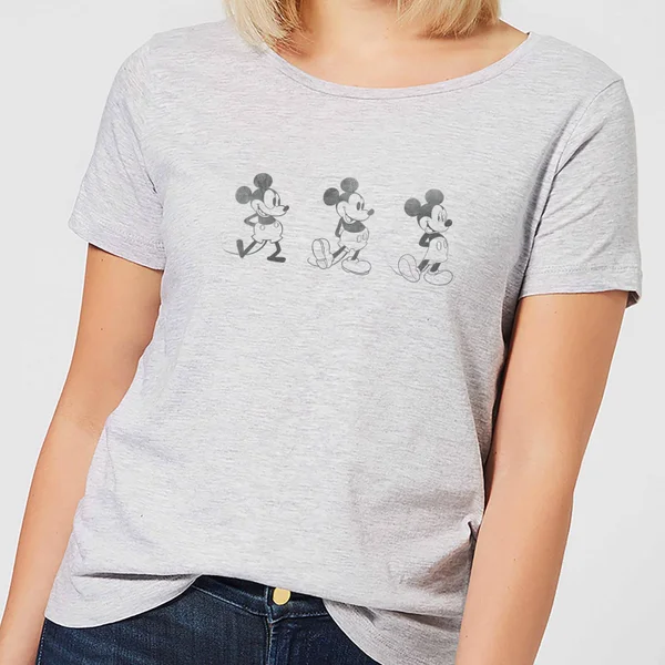 T-Shirt Femme Mickey Mouse Évolution (Disney) - Gris 1 T-Shirt Femme Mickey Mouse Évolution (Disney) - Gris