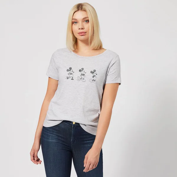 T-Shirt Femme Mickey Mouse Évolution (Disney) - Gris 3 T-Shirt Femme Mickey Mouse Évolution (Disney) - Gris – Image 3