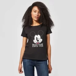 T-Shirt Femme Mickey Mouse Depuis 1928 (Disney) - Noir -Disney 11672000 1354624470702729