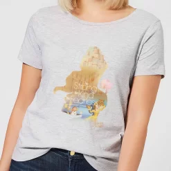 Disney Princess Filled Silhouette Belle Women's T-Shirt - Grey