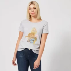 Disney Princess Filled Silhouette Belle Women's T-Shirt - Grey -Disney 11706011 1654624471388469