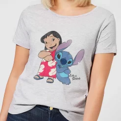 T-Shirt Femme Lilo Et Stitch Disney - Gris
