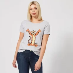 T-Shirt Femme Winnie L'Ourson Tigrou Disney - Gris -Disney 11706149 2804624467097284