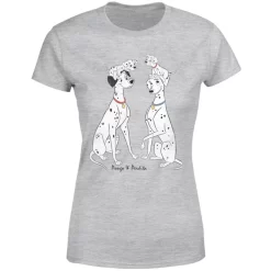 T-Shirt Femme Pongo Et Perdita 101 Dalmatiens Disney - Gris -Disney 11706161 9104624468103811