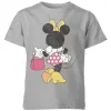 T-Shirt Enfant Disney Minnie Mouse Pose De Dos - Gris