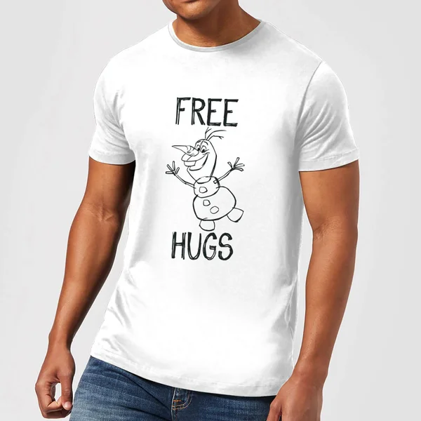 Disney T-Shirt Homme La Reine Des Neiges - Olaf Free Hugs - Blanc 1 Disney T-Shirt Homme La Reine Des Neiges - Olaf Free Hugs - Blanc