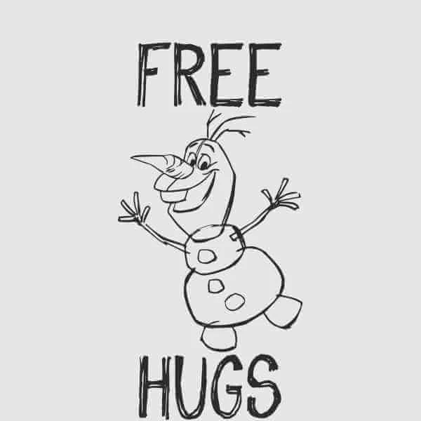 Disney T-Shirt Homme La Reine Des Neiges - Olaf Free Hugs - Gris 2 Disney T-Shirt Homme La Reine Des Neiges - Olaf Free Hugs - Gris â Image 2