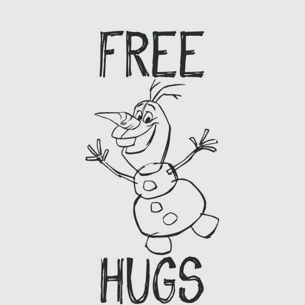 Disney T-Shirt Femme La Reine Des Neiges - Olaf Free Hugs - Gris 2 Disney T-Shirt Femme La Reine Des Neiges - Olaf Free Hugs - Gris – Image 2