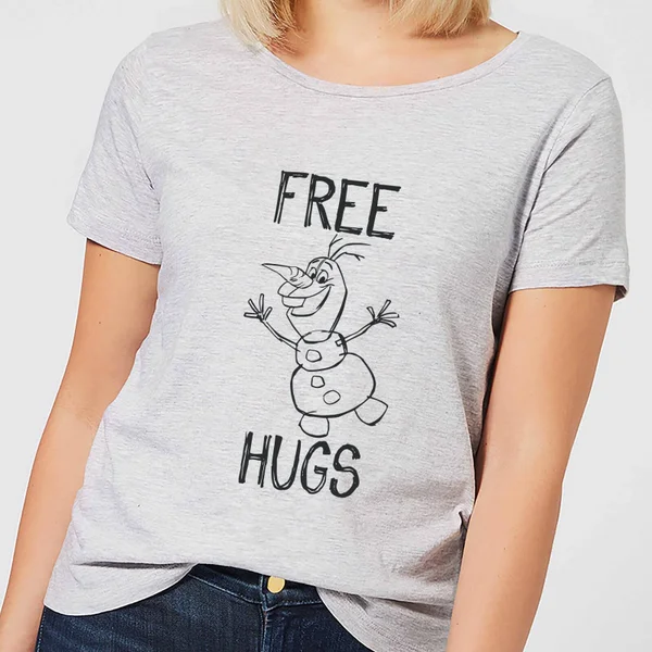 Disney T-Shirt Femme La Reine Des Neiges - Olaf Free Hugs - Gris 1 Disney T-Shirt Femme La Reine Des Neiges - Olaf Free Hugs - Gris