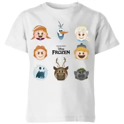 Disney T-Shirt Enfant La Reine Des Neiges - Emoji - Blanc