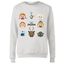 Disney Sweat Femme La Reine Des Neiges - Emoji - Blanc -Disney 11796159 8134626325177614
