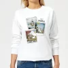Disney Sweat Femme La Reine Des Neiges - Polaroid Olaf - Blanc