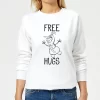 Disney Sweat Femme La Reine Des Neiges - Olaf Free Hugs - Blanc