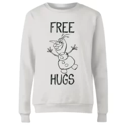 Disney Sweat Femme La Reine Des Neiges - Olaf Free Hugs - Blanc -Disney 11796207 1484626329702355