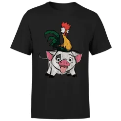 T-Shirt Homme Hei Hei Et Pua Vaiana, La Légende Du Bout Du Monde Disney - Noir -Disney 11851036 1664619555408868