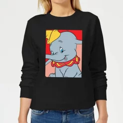 Sweat Femme Portrait Dumbo Disney - Noir