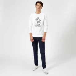 Disney Mickey Mouse Sketch Sweatshirt - White -Disney 12057298 1304658970695646