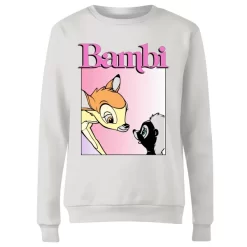Disney Bambi Nice To Meet You Women's Sweatshirt - White 7 Disney Bambi Nice To Meet You Women's Sweatshirt - White -Disney 12058088 9354658990012829