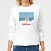 Disney Lilo And Stitch Surf Beach Women's Sweatshirt - White
