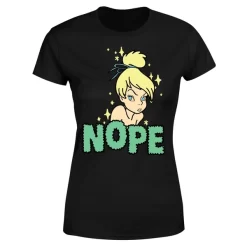 Disney Peter Pan Tinkerbell Nope Women's T-Shirt - Black -Disney 12222535 3184689834506415