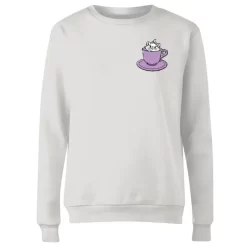 Disney Aristocats Marie Teacup Women's Sweatshirt - White -Disney 12222768 2354689838993326