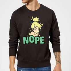 Disney Peter Pan Tinkerbell Nope Sweatshirt - Black