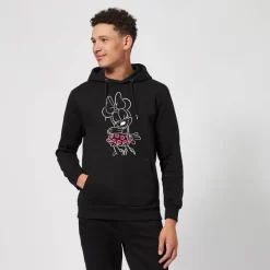 Disney Mini Mouse Line Art Hoodie - Black -Disney 12223173 3134689836790522