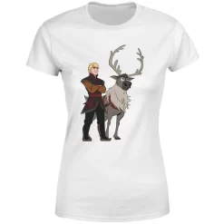 Disney Frozen 2 Sven And Kristoff Women's T-Shirt - White -Disney 12320347 4574713190540875