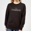Disney Frozen 2 Title Silver Women's Sweatshirt - Black