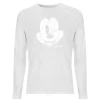 Disney Mickey Mouse Worn Face Men's Long Sleeve T-Shirt - White