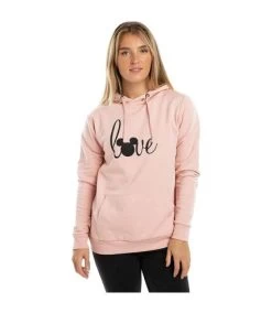 Disney - Sweat à Capuche LOVE MICKEY - Femme (Rose Pâle) - UTTV1745 -Disney 2E87F16FF59B63042D1B019BD146EFD8EFBCA29FEEC22CF029DB2C5EEE1CFF5B