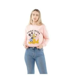 Disney - Sweat Court MORE HUGS - Femme (Rose Pâle) - UTTV707 7 Disney - Sweat Court MORE HUGS - Femme (Rose Pâle) - UTTV707 -Disney 35B3910AC9B756FE18AC5A976AB4F0914749183672949D3EB934A5D18C873C40