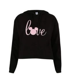 Disney - Sweat Court à Capuche LOVE MICKEY - Femme (Noir) - UTTV238
