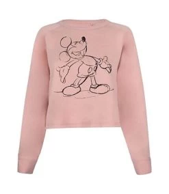 Disney - Sweat Court GIGGLES - Femme (Vieux Rose / Noir) - UTTV1225