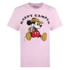 Disney - T-shirt HAPPY CAMPER - Femme (Rose Clair / Noir / Jaune) - UTTV599