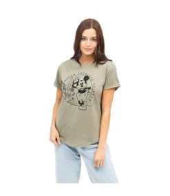 Disney - T-shirt ALLOW YOURSELF TO GROW - Femme (Kaki Clair / Noir) - UTTV680 -Disney 798A59E35FE08F7C5DB0B46BD06AE664A89F22E936E745C86844E555E3EC3032