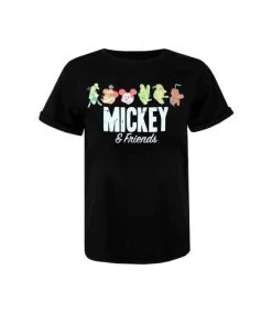 Disney - T-shirt MICKEY & FRIENDS - Femme (Noir) - UTTV985