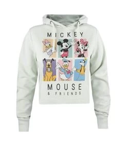 Disney - Sweat à Capuche 90'S FRIENDS - Femme (Vert De Gris) - UTTV1226