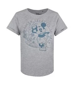 Disney - T-shirt ALLOW YOURSELF TO GROW - Femme (Gris Chiné / Noir) - UTTV680