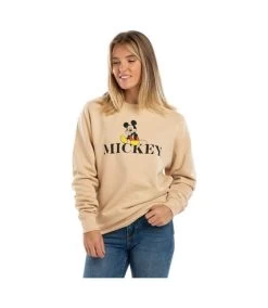 Disney - Sweat MICKEY CHILL - Femme (Beige) - UTTV396 -Disney A9B2FE99E4006049824D3105920ADE93BDDF8B2C17DA75C4F80262EA27A1A872