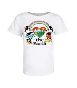 Disney - T-shirt THE EARTH - Femme (Blanc) - UTTV601