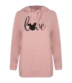 Disney - Sweat à Capuche LOVE MICKEY - Femme (Rose Pâle) - UTTV1745