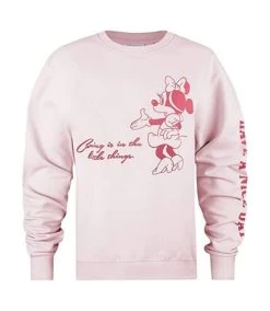 Disney - Sweat MINNIE CARING - Femme (Rose Pâle) - UTTV1565