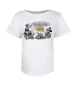Disney - T-shirt CAMPFIRE MICKEY - Femme (Blanc) - UTTV1034